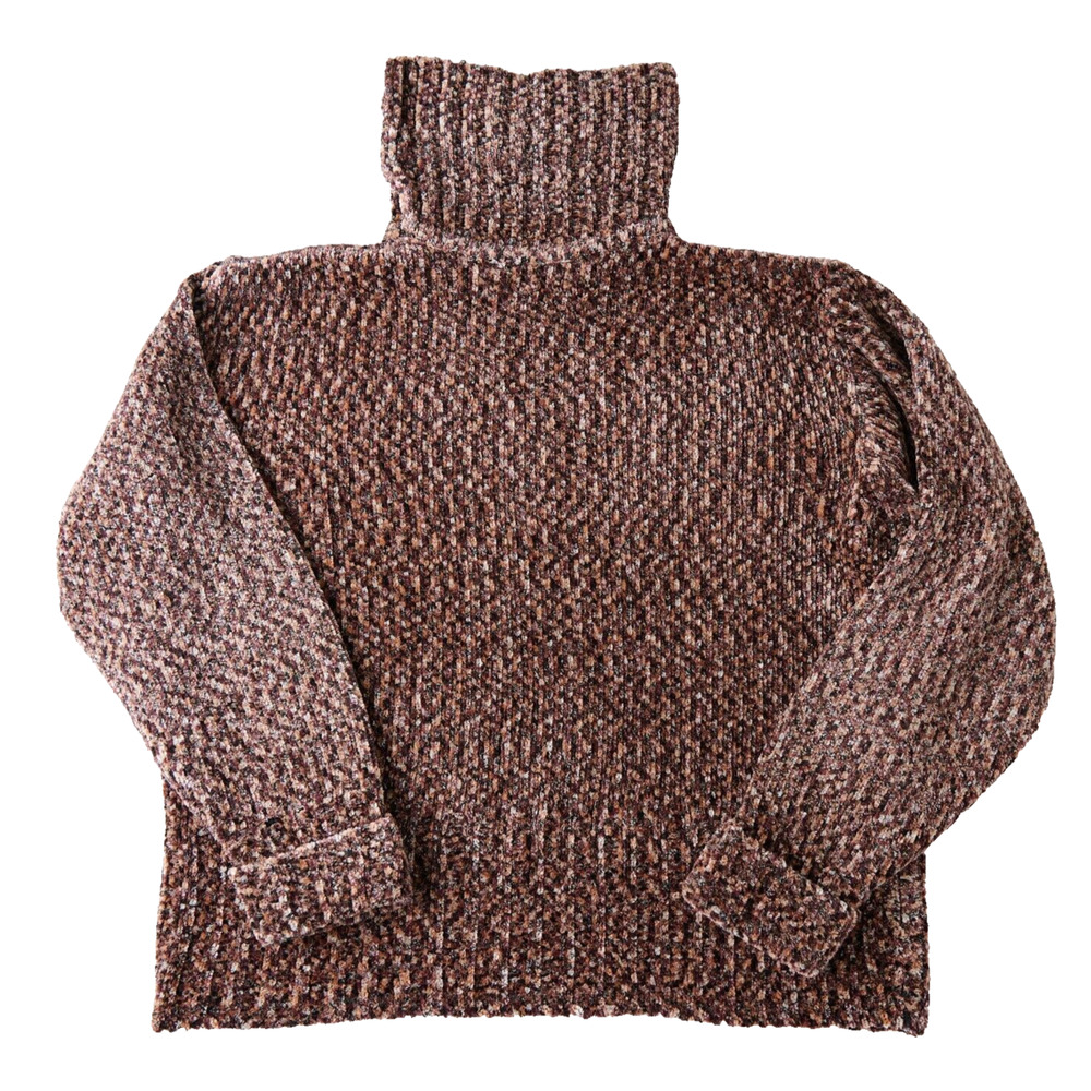 Vtg Carolyn Taylor Sweater Womens Sz L Knit Turtleneck Acrylic 90s Cottagecore